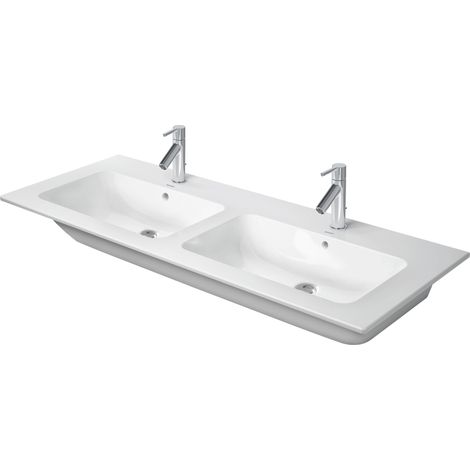 Duravit ME by Starck Möbel-Doppelwaschtisch, mit Überlauf, ohne