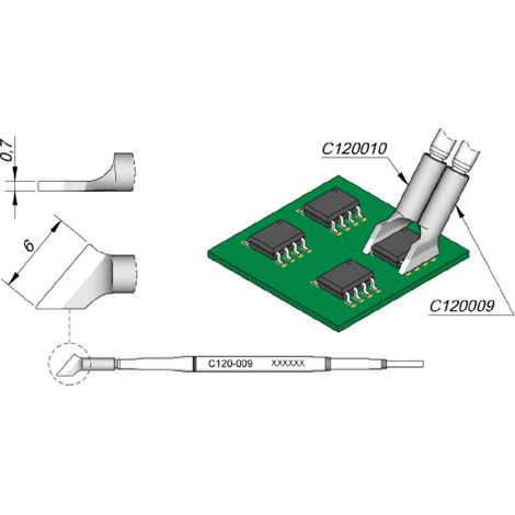 Pointe à dessouder de la série C120 pour Dual-In-Line