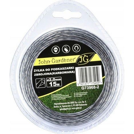 Hilo desbrozadora reforzado (engarzado) de 2,0 mm x 15 m (10/120) (1/2)