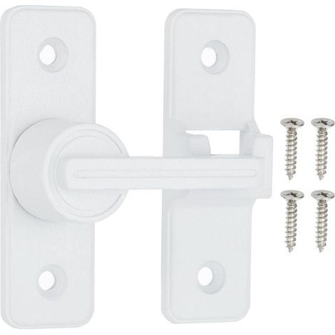Scheunentorriegel, 180°-Kippriegel – geeignet für Garten, Außenbereich und Garage (weiß), 1 Set (1/5)