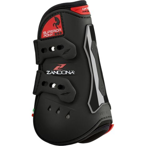 Paratendini anteriori Zandonà CARBON AIR PONY con chiusura rapida: Taglia unica, Nero (1/5)