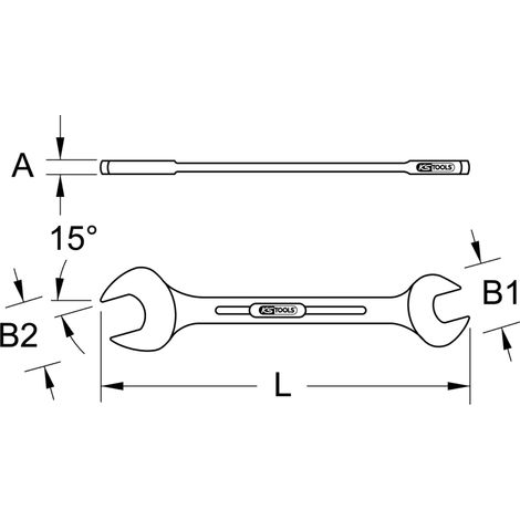 KS Tools 517.0716 Chiave a forchetta doppia,24x27mm