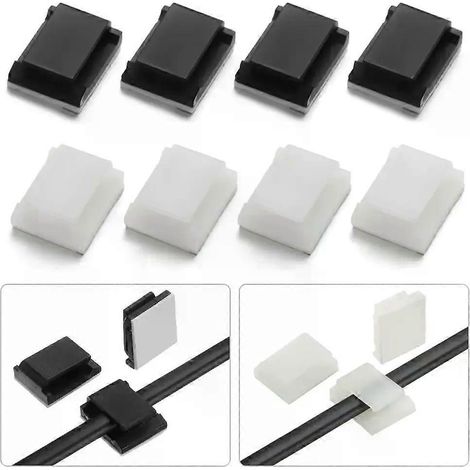 10 Stück selbstklebende Kabelklemmen für Tisch und Schreibtisch, praktische Kabelbinder, Befestigungsclips, Kabelhalter, Organizer, langlebige Kabelclips (1/4)