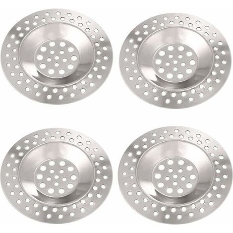 Filtre evier inox 4 Pièces Filtre Lavabo de Décharge en Acier Inoxydable Filtre Evier Ccuisine Bouchon Évier de Bonde Avabo pour Cuisine et Salle de Bain de Douche Diamètre 75mm (1/5)