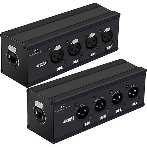 Rallonge de câble réseau audio/DMX RJ45 CAT5 vers XLR 3 broches 4 canaux, adaptée aux applications de scène en direct, d'éclairage et de studio d'enregistrement. (1/5)