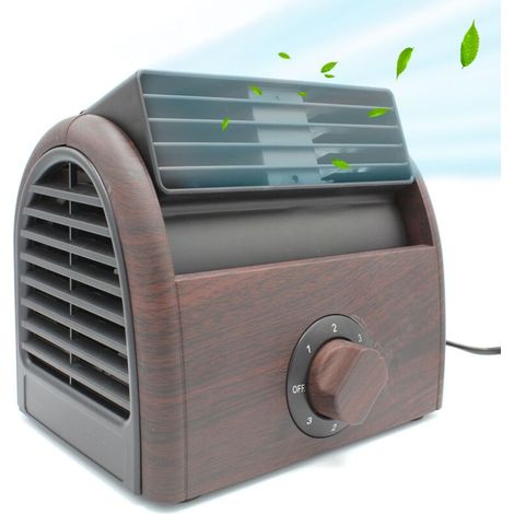Fishtec – Mini ventilateur centrifuge 30W – Double turbine silencieuse – ABS bois noble – Débit d'air puissant – Grille orientable (1/5)