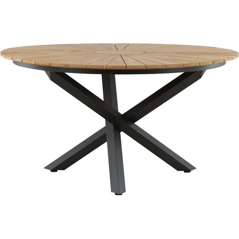 Mexico Esstisch Ø140 cm schwarz, natur.