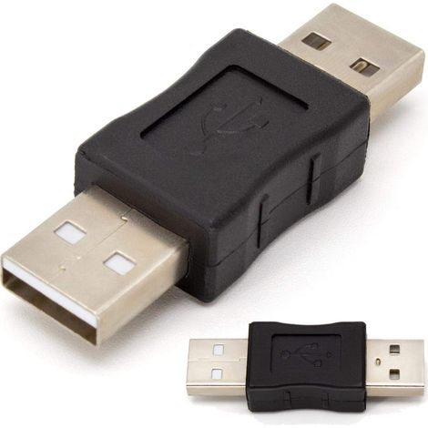 MaxTech - Connettore Dati Adattatore Usb Maschio-maschio Spina Accoppiatore Computer C-064 - (1/5)
