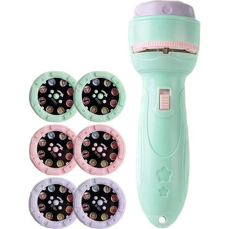 Lampe torche projecteur éducative pour enfants veilleuse de coucher jouet pour garçons et filles dès 3 ans vert (1/5)