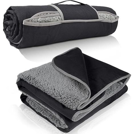 Couverture d'extérieur imperméable, coupe-vent, trois couches, chaude et confortable, pliable pour le camping, les stades, les plages, les pique-niques, les prairies, les concerts et les voitures (1/5)