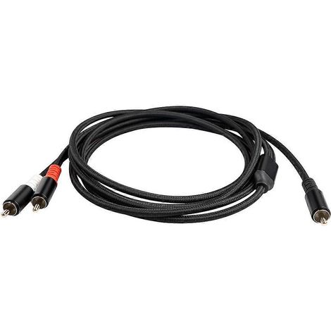 Adaptateur RCA en Y pour caisson de basses, câble audio 1X RCA vers 2X RCA, 3 mètres (1/5)