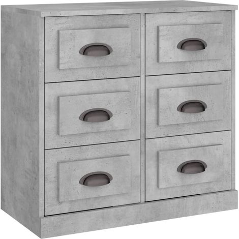 Aparador buffet cómoda mueble mueble de almacenaje organizador cocina salón salón 70 x 35,5 x 67,5 cm madera contrachapada gris 020032083