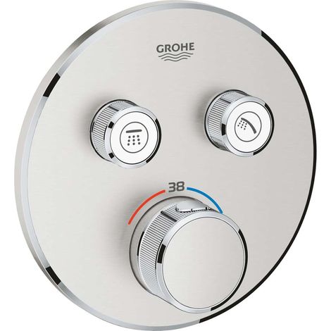 Grohe Grohtherm SmartControl - Thermostat-Duscharmatur - Unterputz mit 2 Absperrventilen, SuperSteel 29119DC0 (1/2)