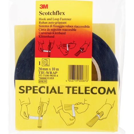 3M FE-5100-9030-4 Klettband zum Bündeln Haft- und Flauschteil (L x B) 10000 mm x 20 mm Schwarz 10 m (1/3)