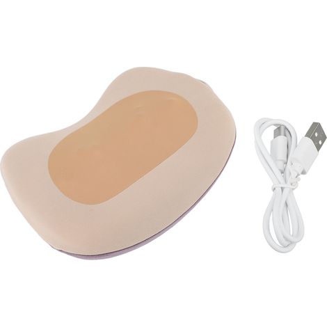 Oreiller de massage dorsal jaune multifonctionnel en forme de cœur pour massage des tissus profonds, oreiller de massage électrique portable pour la maison, la voiture ou le bureau. (1/5)