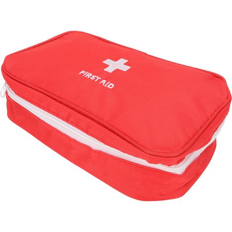 Trousse de premiers secours, trousse de sauvetage portable pour personnes âgées, trousse d'urgence familiale, trousse d'urgence extérieure, trousse de secours pour voiture, rouge. (1/5)
