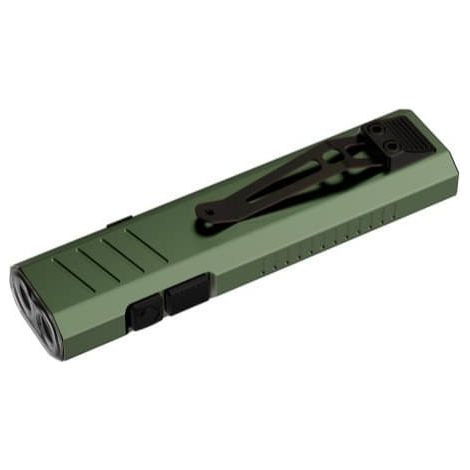 Lampe torche laser blanche EC2403 avec clip stylo, batterie externe de secours, lampe torche rechargeable d'extérieur avec faisceau puissant, LED verte, longue portée, 912 lumens (1/4)