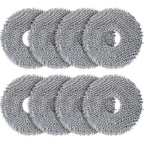 Lot de 8 lingettes de rechange pour robots Roborock Saros 10R / Q Revo / Qrevo MaxV / Qrevo Master / Qrevo Slim/Qrevo Pro/Qrevo S/Qrevo Curve (1/4)