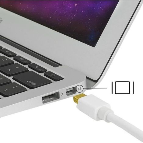 Adaptateur 3 en 1 - Mini DisplayPort - HDMI DVI VGA - Noir - Connecteur vidéo - Appareils Apple (1/4)