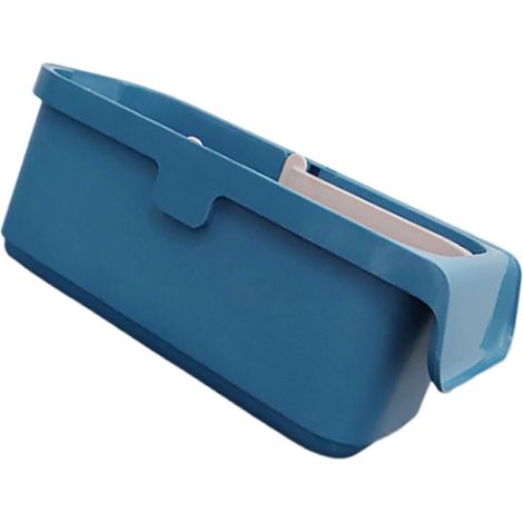 Seau Rectangulaire avec Poignée Portable Bleu en Plastique Grosse Capacité Compatible Serpillière Plate pour Nettoyage Polyvalent à Domicile (1/5)