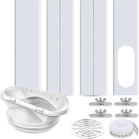 4 Panneaux Plastique, Kit Joint Fenêtre Climatiseur, Tuyau 13cm, Installation Sans Outil, Pour Climatisation Portable (1/5)