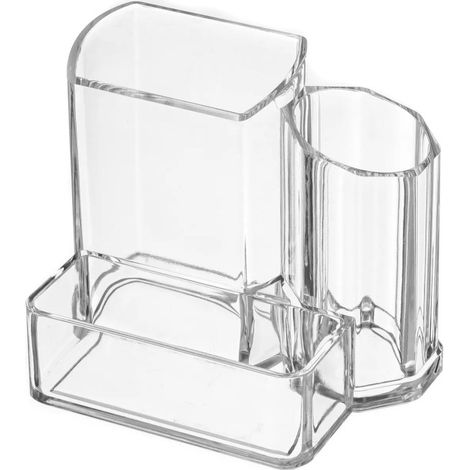 Rangement maquillage transparent 13x10x10cm (1/3)