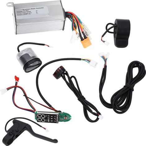 Kit Contrôleur Scooter Électrique 7 Pièces 500W Imperméable avec Frein, Carte PCB, Gâchette à Doigt, 36V (1/5)