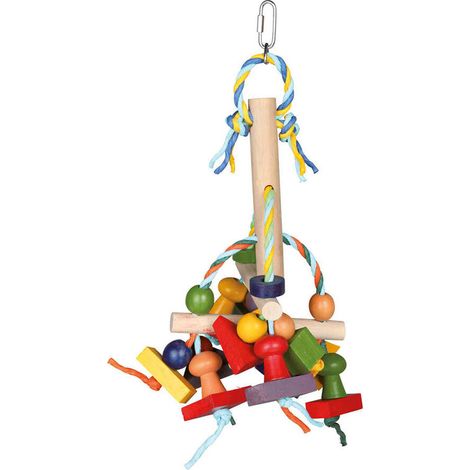 Trixie Gioco in Legno COLORATO per PAPPAGALLI - 80 g