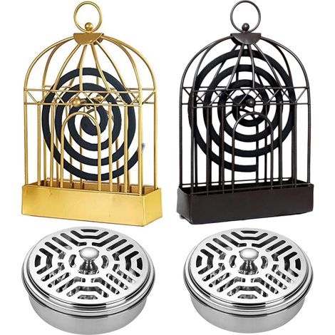 4 Pieces Mosquito Coil Holder, Mosquito Coil Holder, Mosquito Incense Burner Anti Mosquito Spiral Holder for Bathroom, Home and Outdoor Garden (1/5)