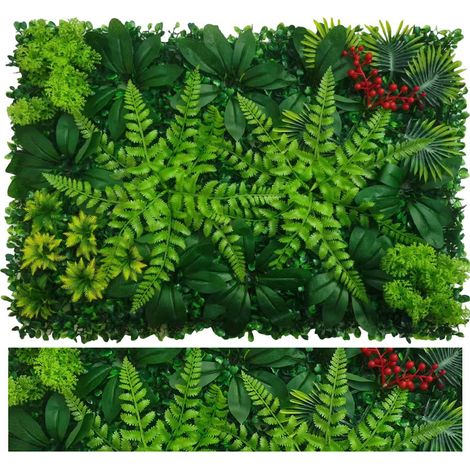 4-Piece Set Artificial Plant Wall 40×60 cm – Interlocking Wall Panels, Ideal for Home, Garden, Office, Shop, Café, and Wedding Decoration (1/5)