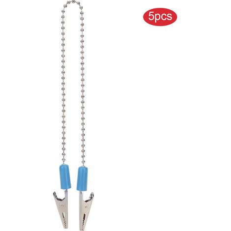 5 pièces Porte-serviettes à Chaîne Boule Acier Souple pour Cabinet Dentaire, Fournitures Dentistes Bleu (1/5)