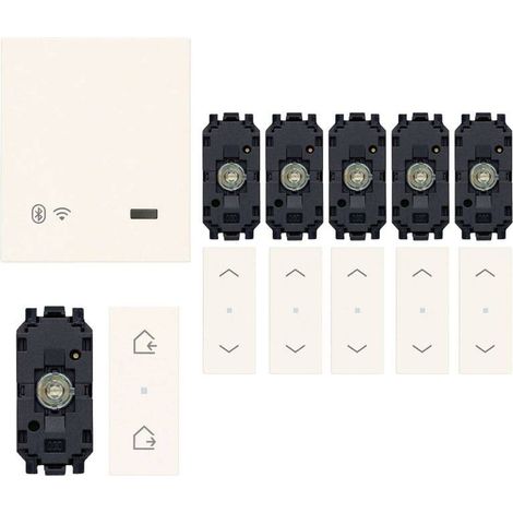 Kit 5 tapparelle connesse con gateway Bianco Vimar Linea 30998.B.01 (1/2)
