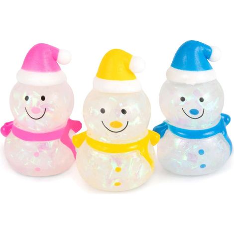 Quetschbarer Winterschneemann Eine bezaubernde Dekoration, perfekt für die Feiertage und