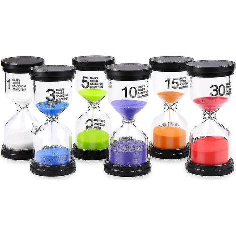 Ensemble de 6 sabliers - 1/3/5/10/15/30 minutes (1/4)