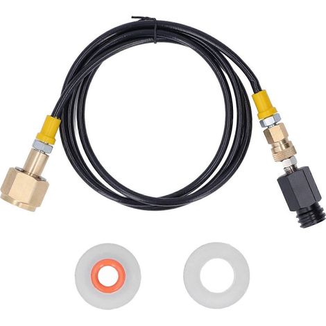 Adaptateur de remplissage de cartouche de CO2 pour bouteille de soda, raccord pour réservoir de remplissage avec tuyau de 152 cm CGA320 haute pression H