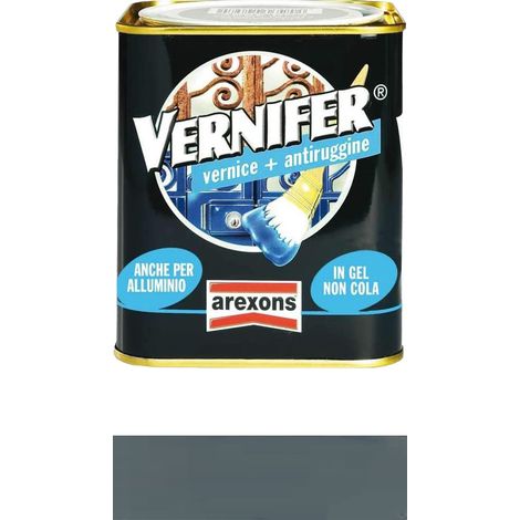 Vernice Antiruggine Vernifer Brillante Satinata Metallizzata Interno Esterno - Colore: Grigio Medio Brillante (1/5)