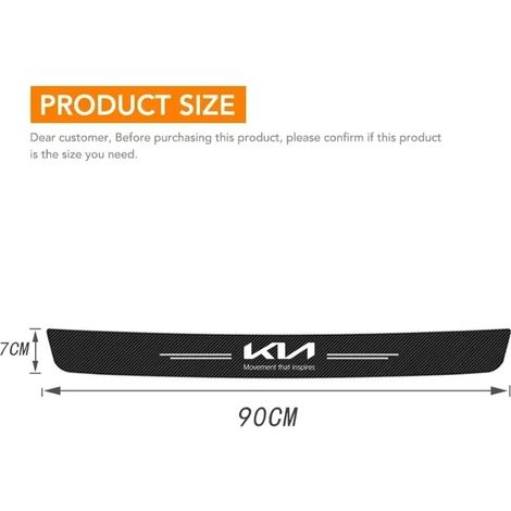 (1 pièce) Autocollants de protection de seuil de porte de coffre de voiture compatibles avec Rio Xline Sportage Ceed Sorento Venga Picanto Stonic Soul Morning (1/4)