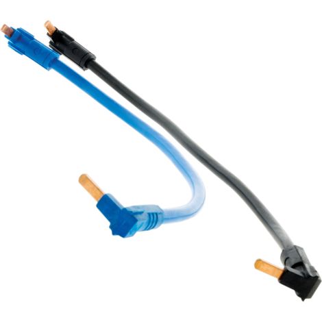 Zenitech – Lot de 2 cordons de repiquage phase + neutre 10mm² – Longueur 270mm – Câble HO7V-K pour connexions modulaires (1/4)