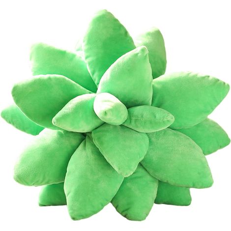 Coussin Plante Succulente - Forme Cactus 3D - 25 cm - Vert Herbe - Décoration Intérieure Salon Chambre - 1 Pièce (1/5)