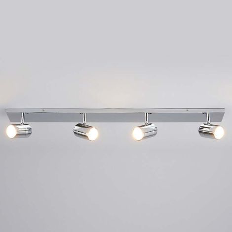 [NEUWERTIG] B-Ware Lindby Deckenleuchte Lampe Dejan LED 4-flg dimmbar chrom IP44 85x9cm Badezimmer (1/2)