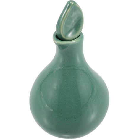 Flacon D’huile en Céramique Émaillée Vert Profond 30 Ml pour Aromathérapie, Mini Flacon Distributeur Hermétique Spa, Massage Thaï et Salon de Beauté (1/5)
