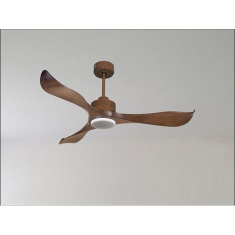 Modulo de KlassFan - Super destratificateur et ventilateur DC 106 cm Chrome pales bois noir sans Lumière  15 à 20 m² (1/5)