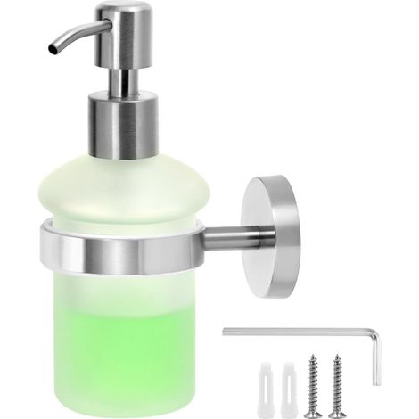 Distributeur de Savon Mural, Distributeur de Savon de Douche, en Acier Inoxydable 304, adapté au Gel Douche, au Savon pour Les Mains (1/5)