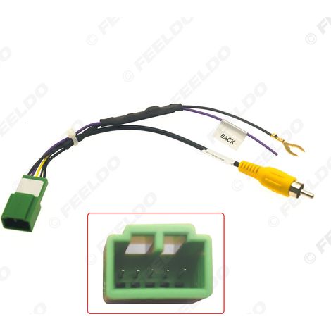 Compatible avec les modèles Suzuki 2008-2019 : câble adaptateur pour caméra de recul, câble de marche arrière, câble de conversion pour caméra 5 broches, câble de recul pour caméra de recul