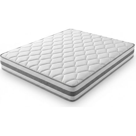 Colchón 140x200 H4 de 25 cm con espuma y muelles ensacados de 7 zonas, certificado Oeko-Tex (1/4)