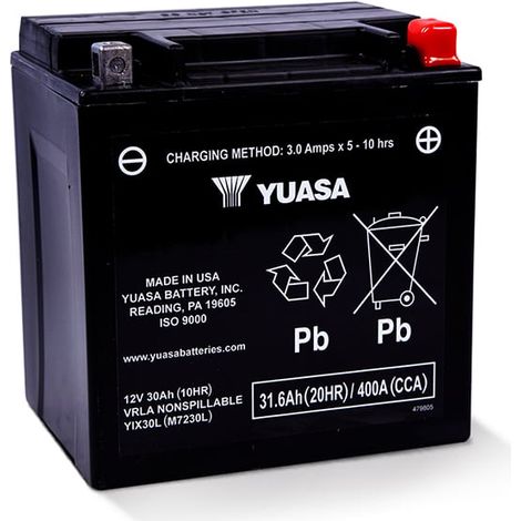 Yuasa - Batterie moto YIX30L-BS-PW 12V 30Ah