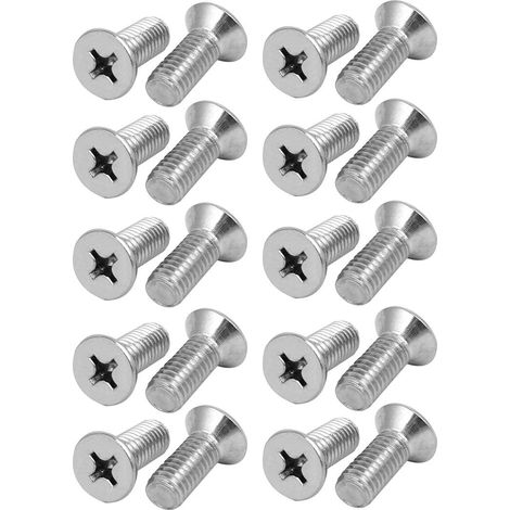 20 pièces M8 Phillips-Flachkopfschrauben avec Außengewinde Filterzubehör (1/3)