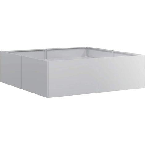 Jardinière,Bac à fleurs,Pot de fleurs 100x100x30 cm acier galvanisé CFW12537 (1/5)