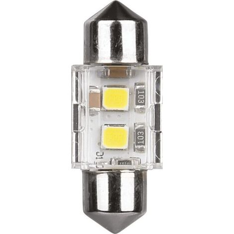 12/24V Pro-User Series - 12,5x31 mm - SV8,5-8 - 1 pz  - Scatola - Bianco - Doppia polarità - Resistenza incorporata