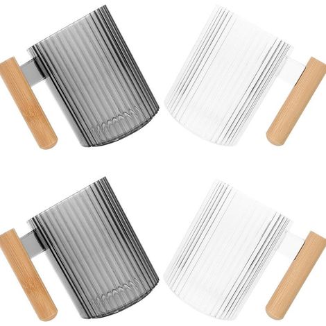 Set mit 4 Zahnbürstenhaltern aus Kunststoff, große Becher fürs Badezimmer, unzerbrechlich (1/5)